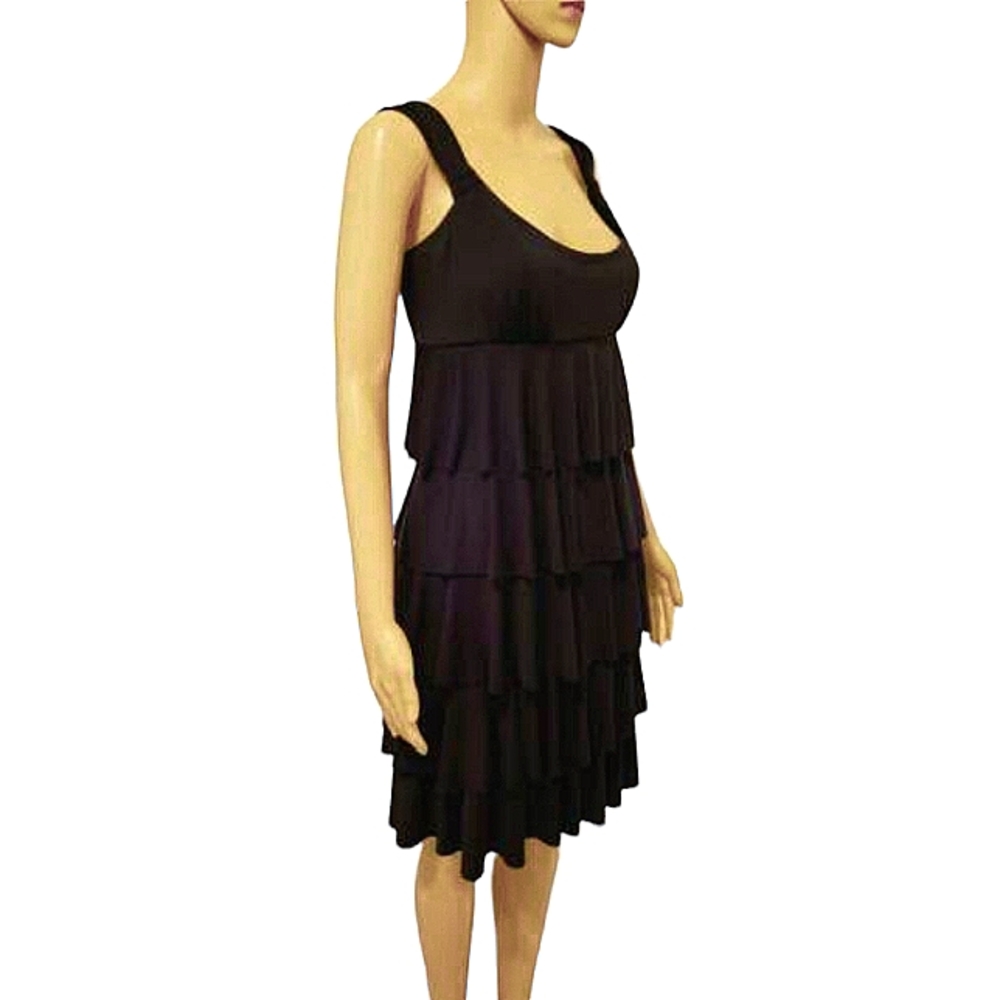 Cute Little Black Ruffled dress Size L NWT - Picture 4 of 4